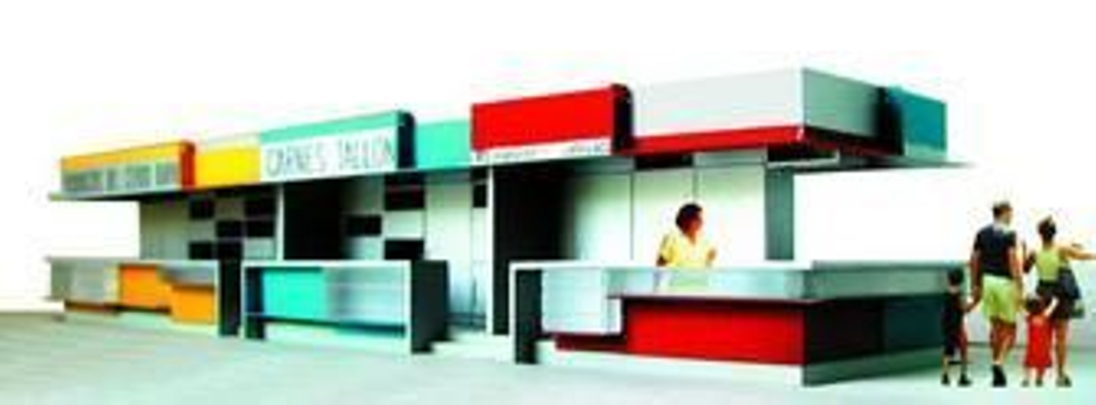 Maqueta de los nuevos puestos previstos en el mercado de Atarazanas.