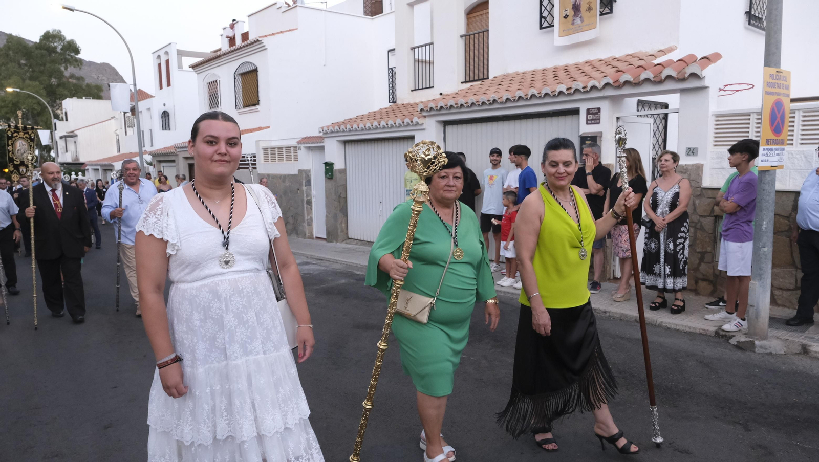 Procesión terrestre de la Virgen del Carmen en Aguadulce