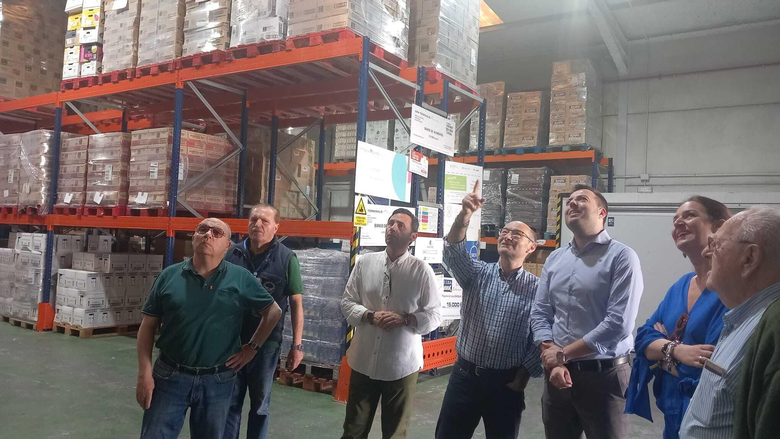 La visita al Banco de Alimentos del Campo de Gibraltar.