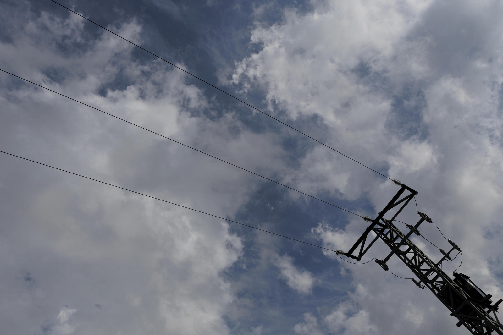 Una torre eléctrica de alta tensión en Madrid