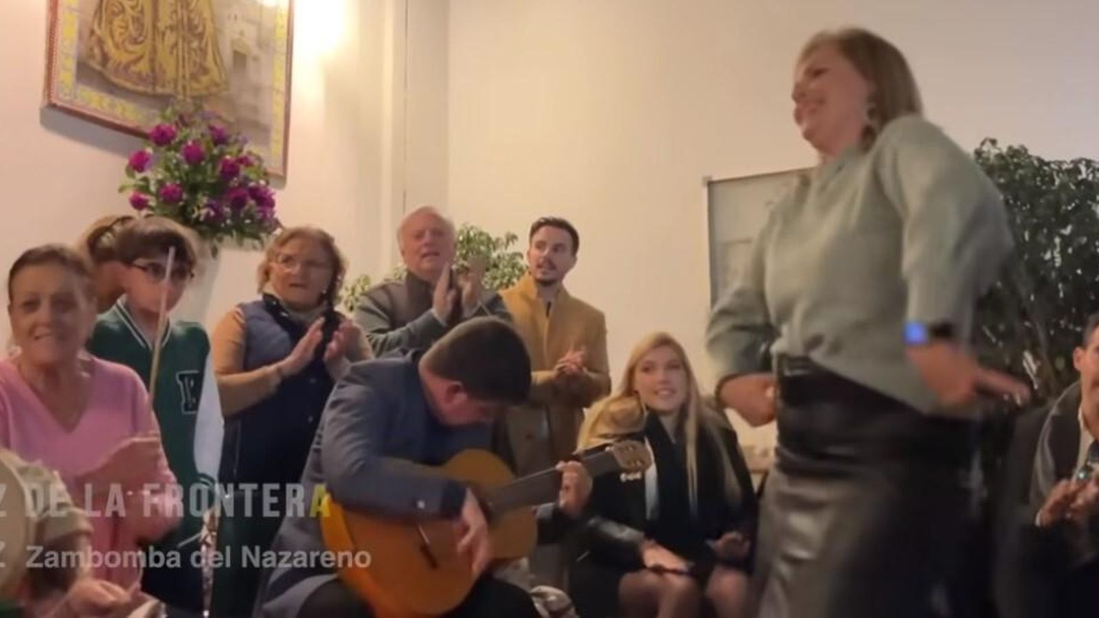Imagen de la zambomba del Nazareno de Jerez, en la felicitación del Ejército del Aire.
