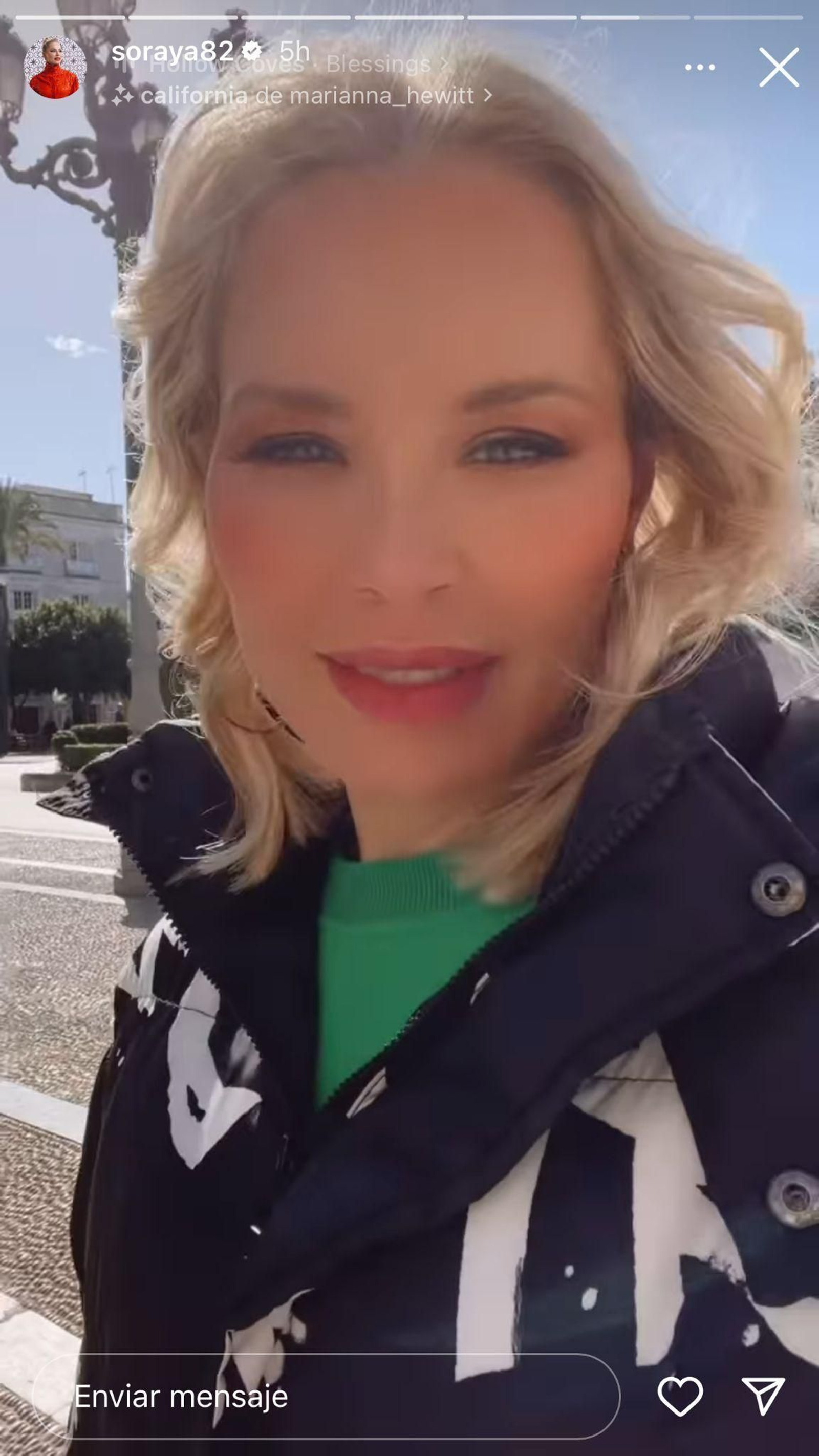 Soraya en la plaza del Arenal de Jerez.