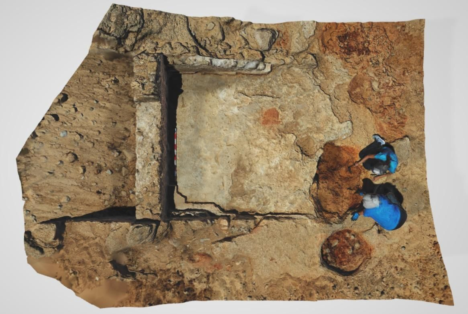 Restos de las posibles almadrabas del siglo XV en Sancti Petri