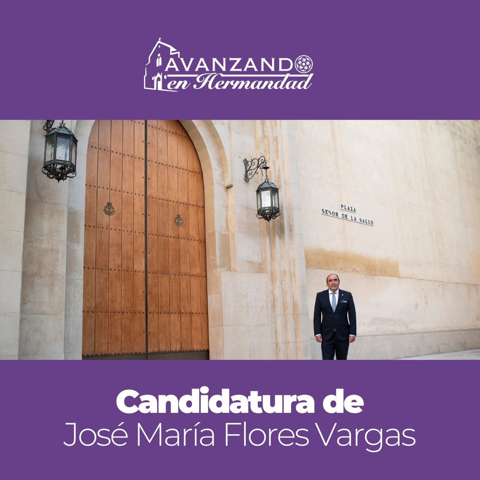 José María Flores a las puertas del Santuario