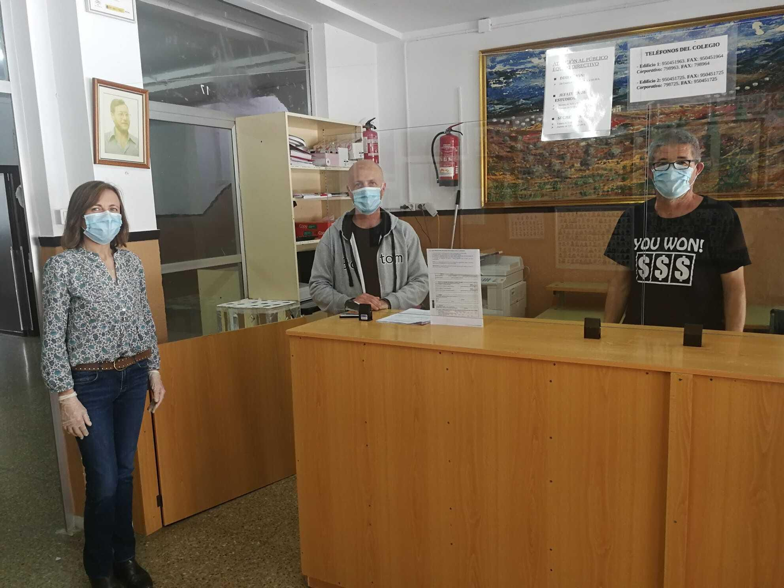 La alcaldesa comprobó la adaptación de este material.