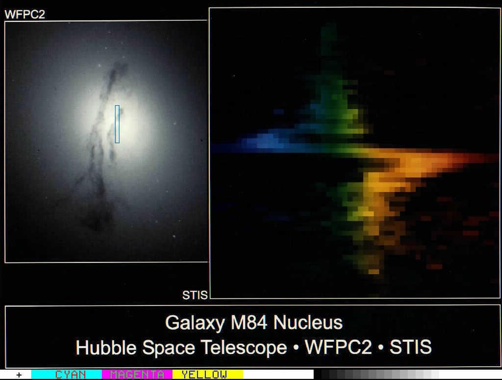 Rastro de un agujero negro captado en 1997.