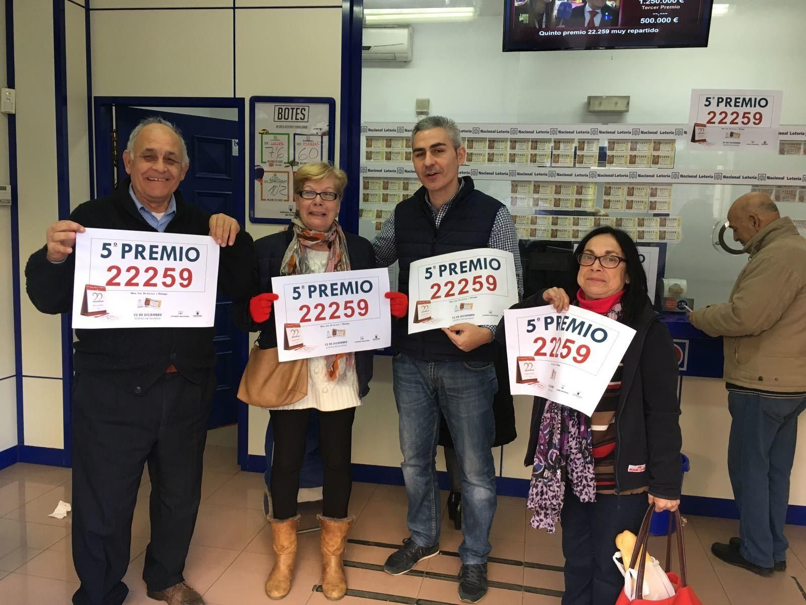 Los premiados en la Lotería de Navidad en Málaga