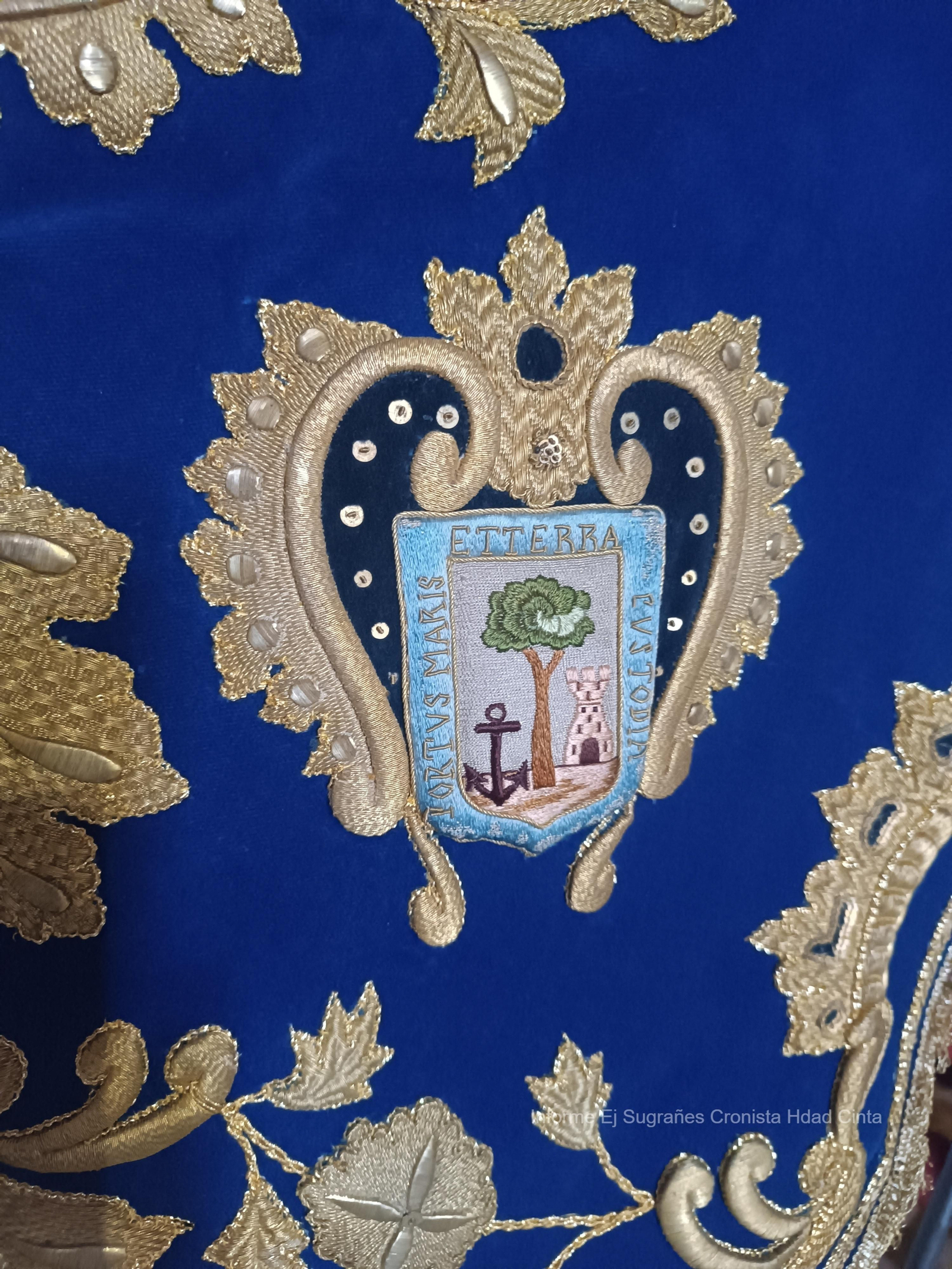 Escudo de Huelva en el Simpecado. 1968.
