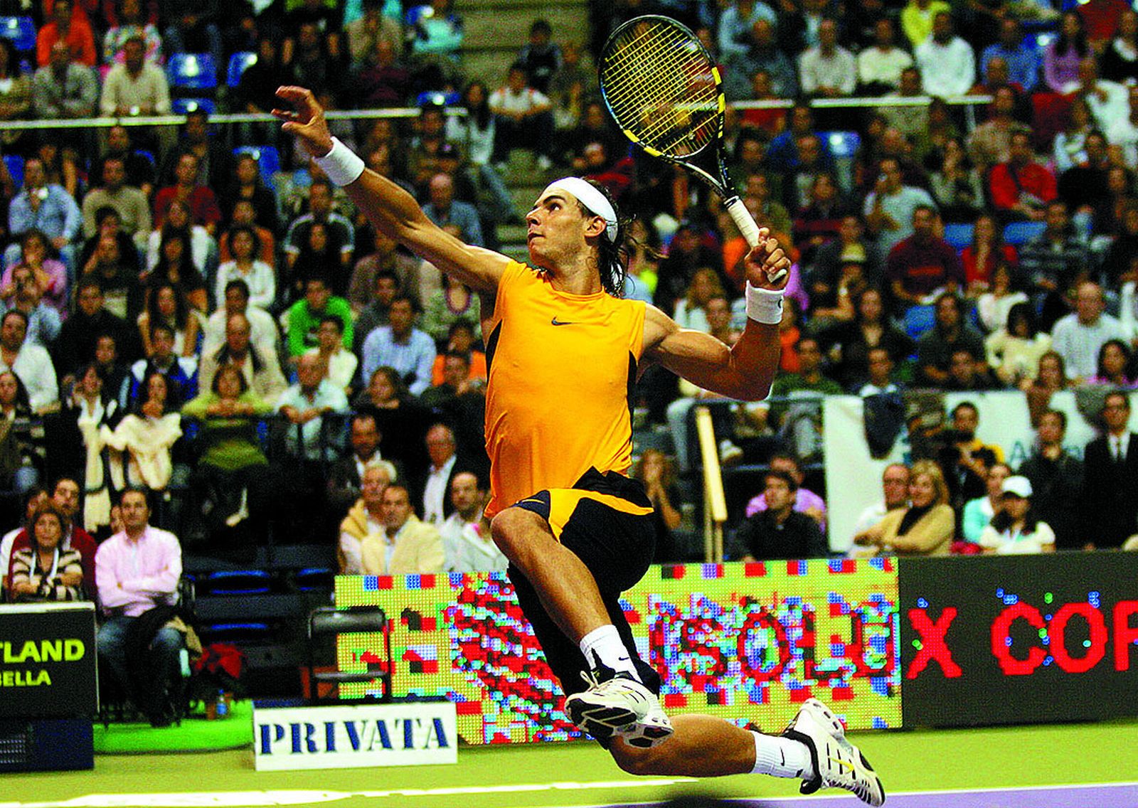 Nadal, en una exhibición en Málaga en 2006.