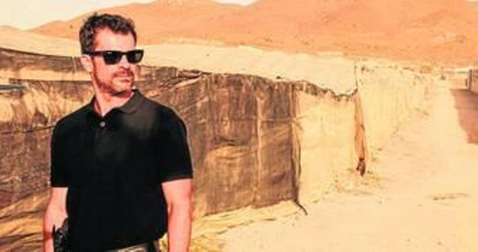 Rodolfo Sancho en la serie 'Mar de plástico' que se ha rodado en la provincia de Almería.