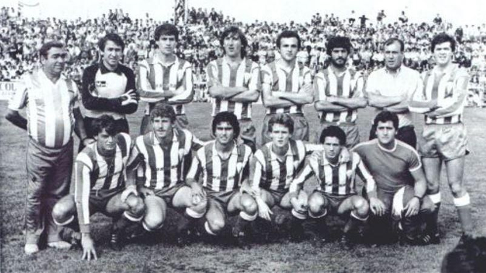 Una histórica formación del Algeciras de los años 80.