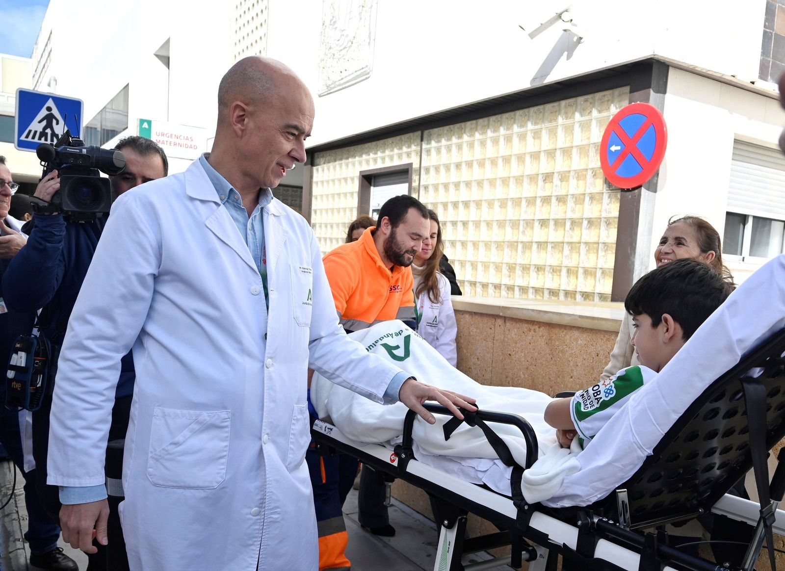 Salida niños heridos accidente Adamuz