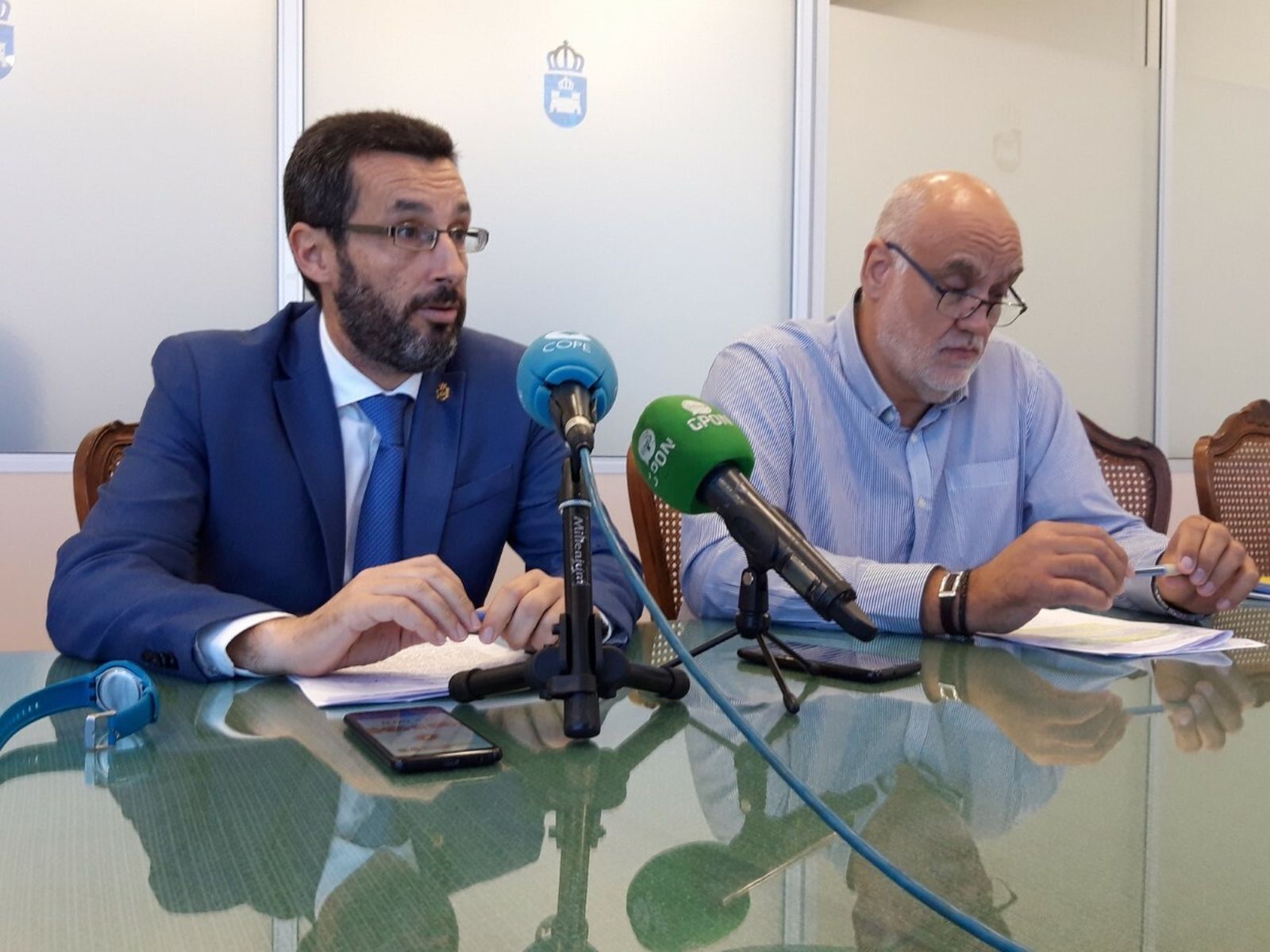 Juan Franco y Javier Vidal, alcalde y concejal de Deportes de La Línea