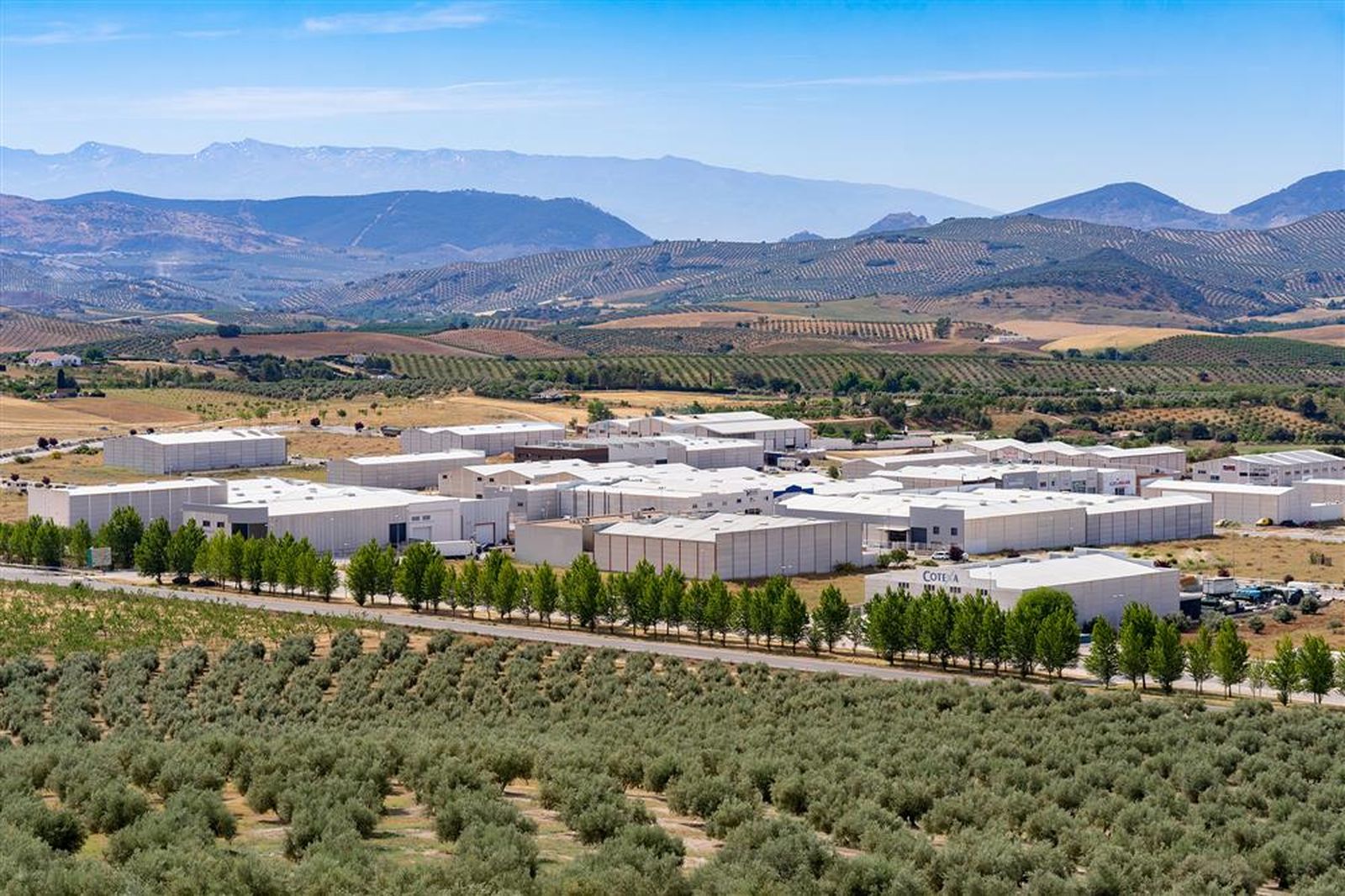 Vista aérea del polígono industrial Llano Mazuelos.