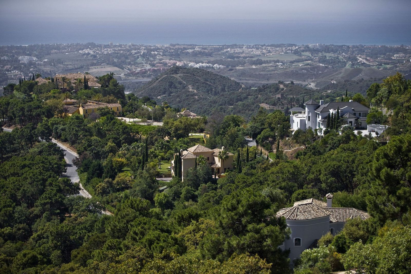 Vista de la Zagaleta, la urbanización más exclusiva de la Costa del Sol.