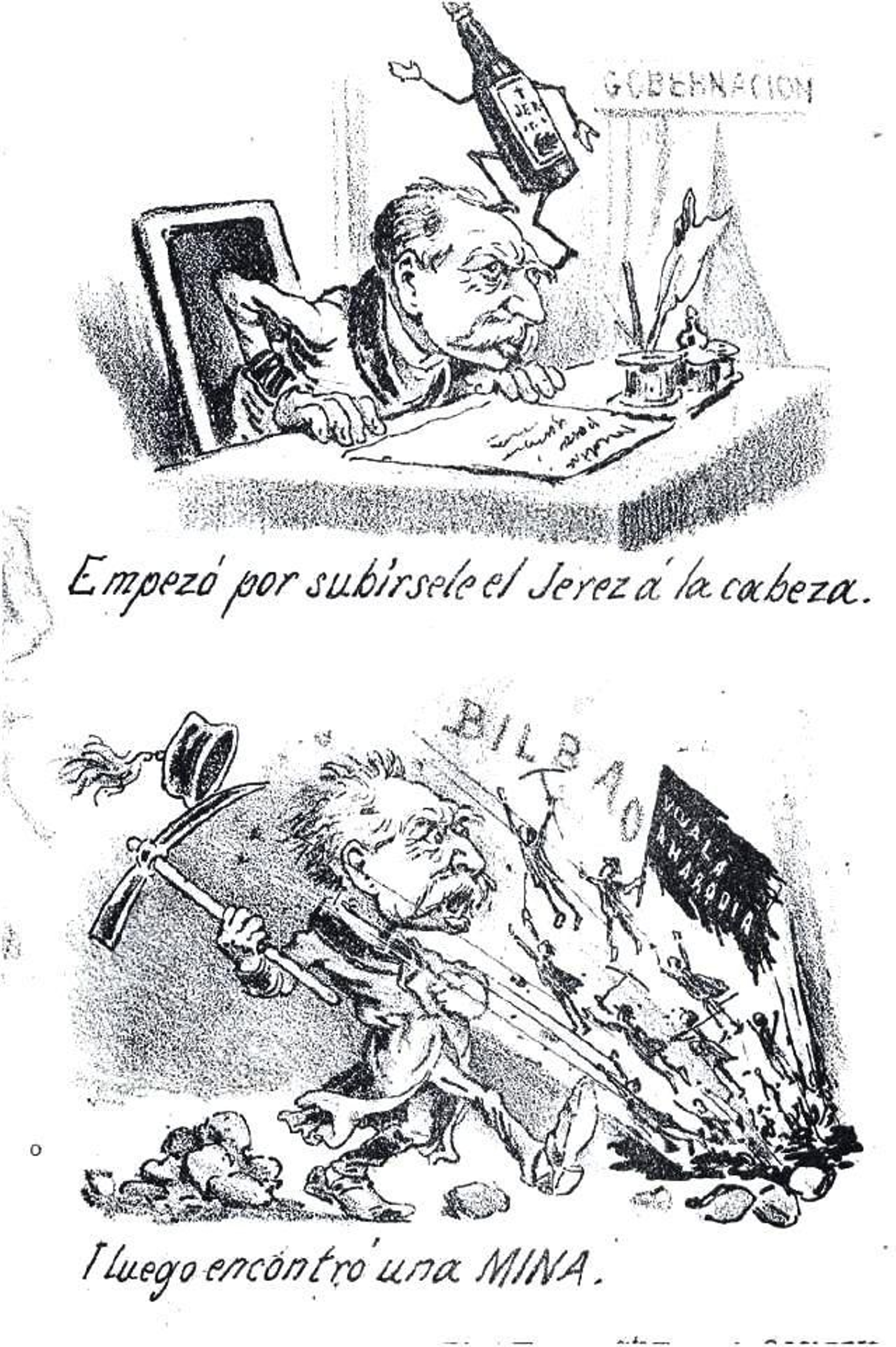 Caricatura política, 1882.