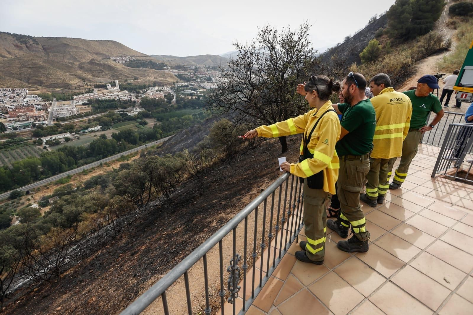 Las imágenes de la Fuente de la Bicha de Granada tras las llamas