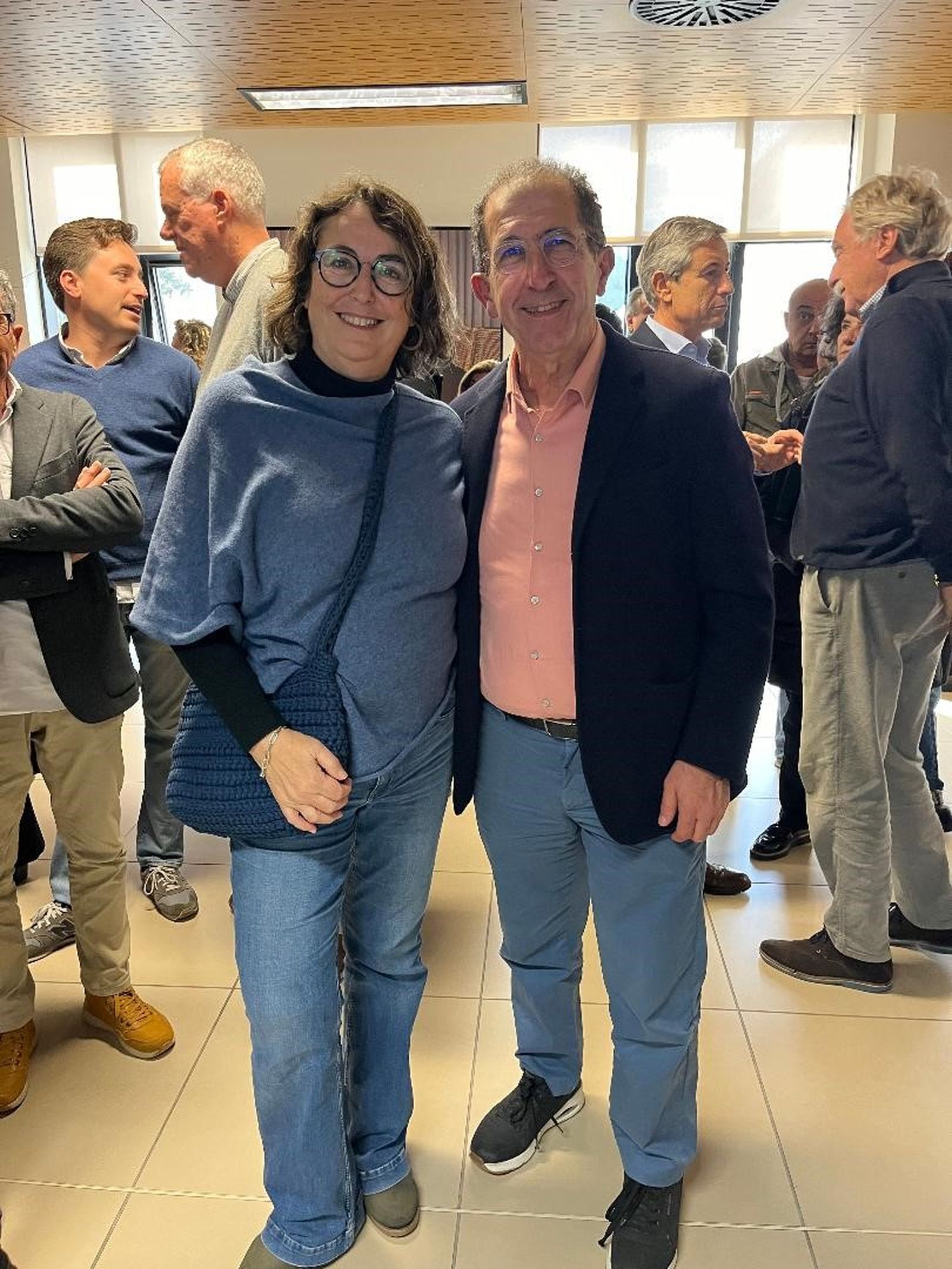 Arantxa Morales y Fernando Córdoba, en el edificio Europa de Zona Franca.