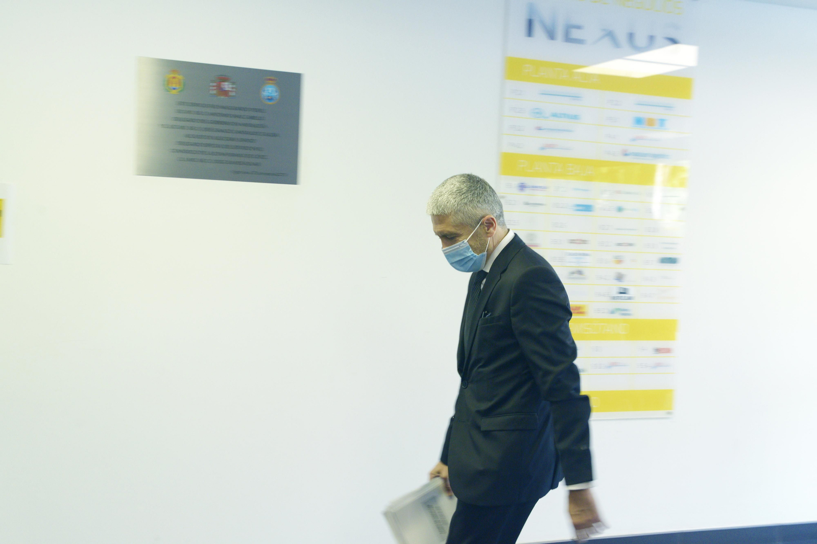 Fotos del Ministro de Interior Fernando Grande Marlaska en Algeciras