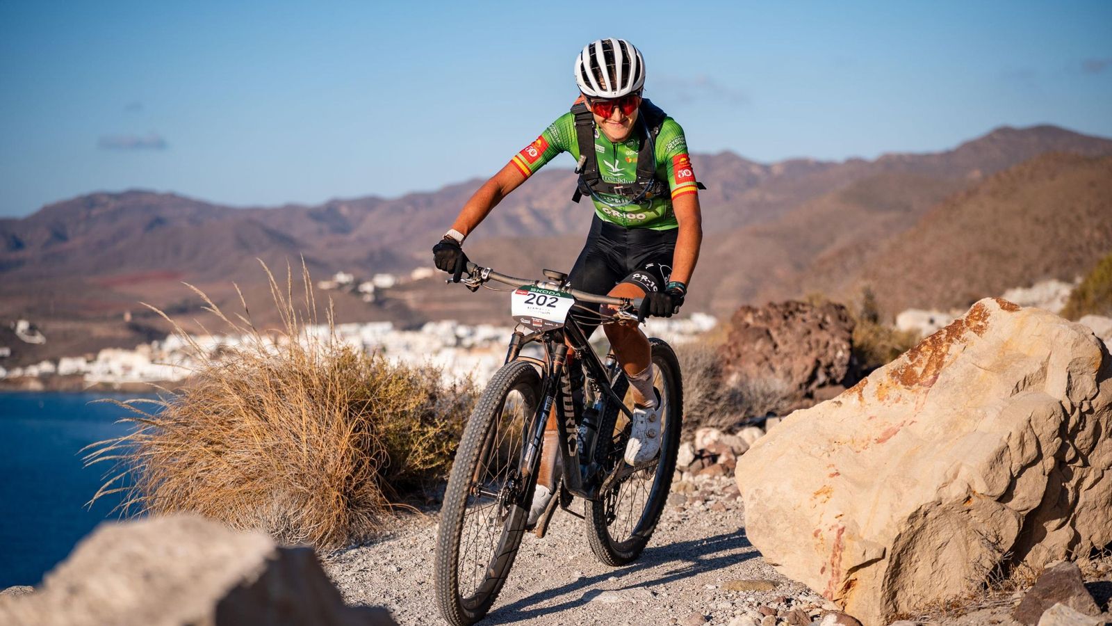 Natalia Fischer en la Titan Desert de Almería 2025.