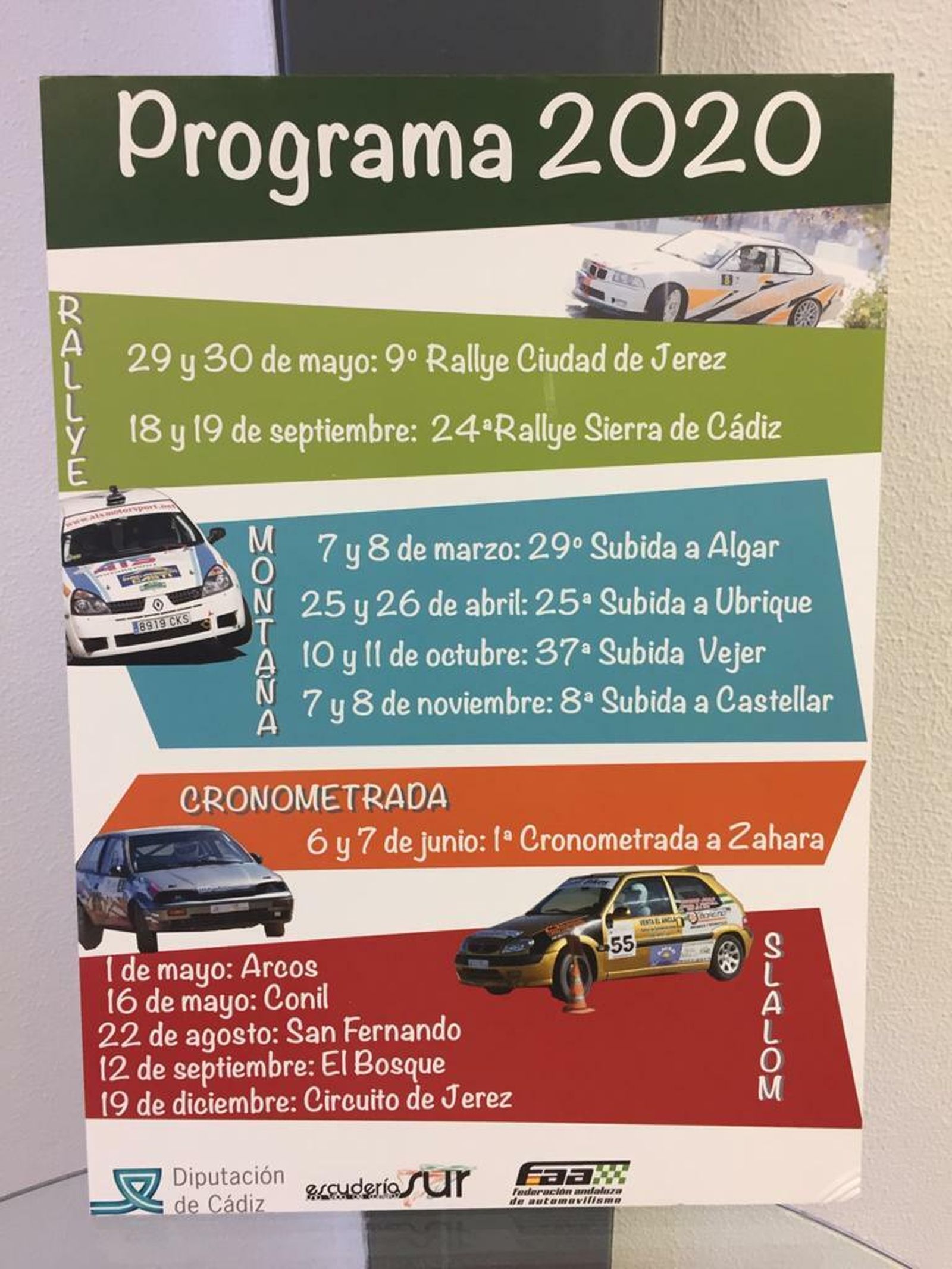 Pruebas de automovilismo en la provincia este año.