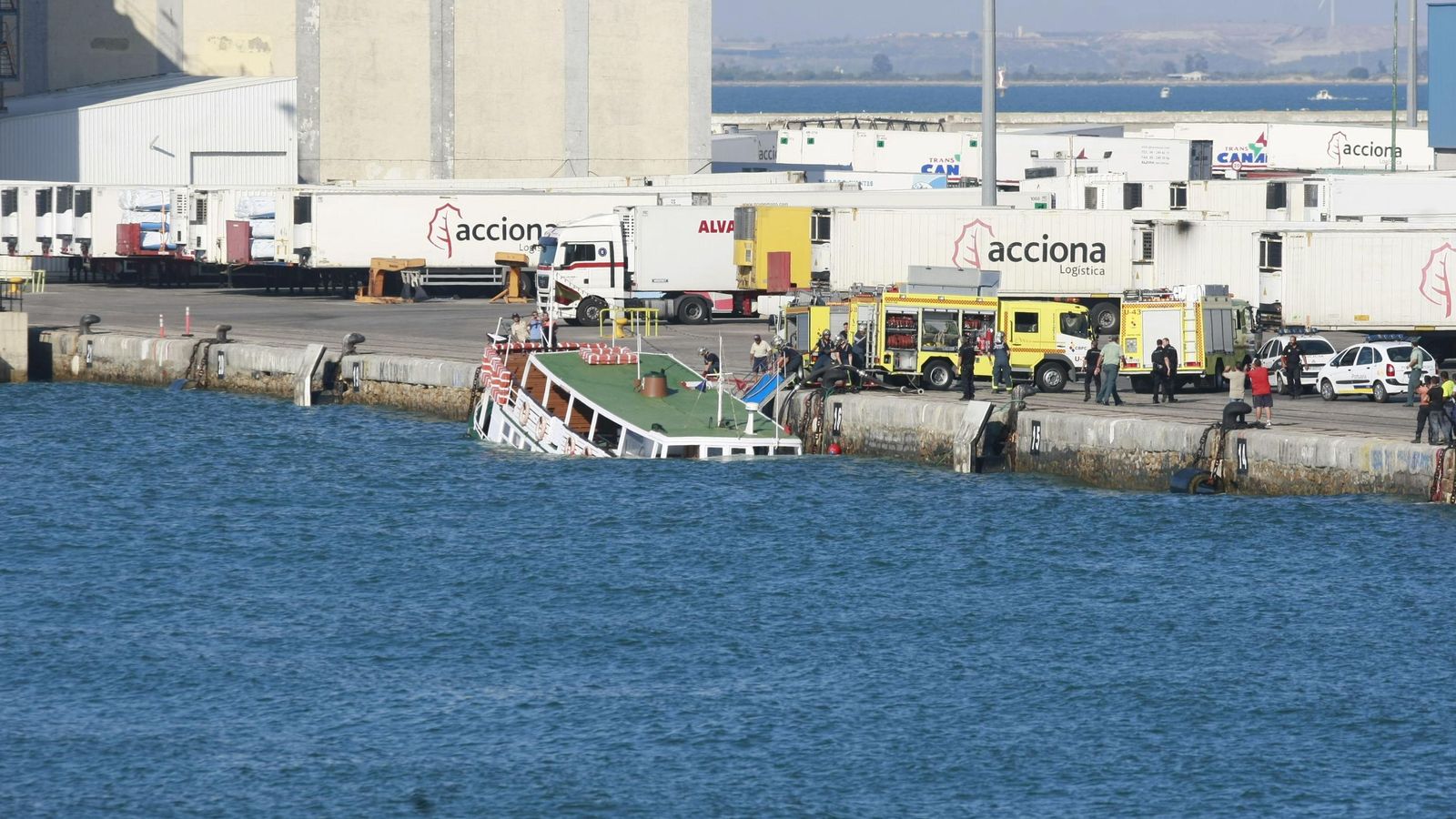 El día en que se hundió el Vapor en el muelle de Cádiz.