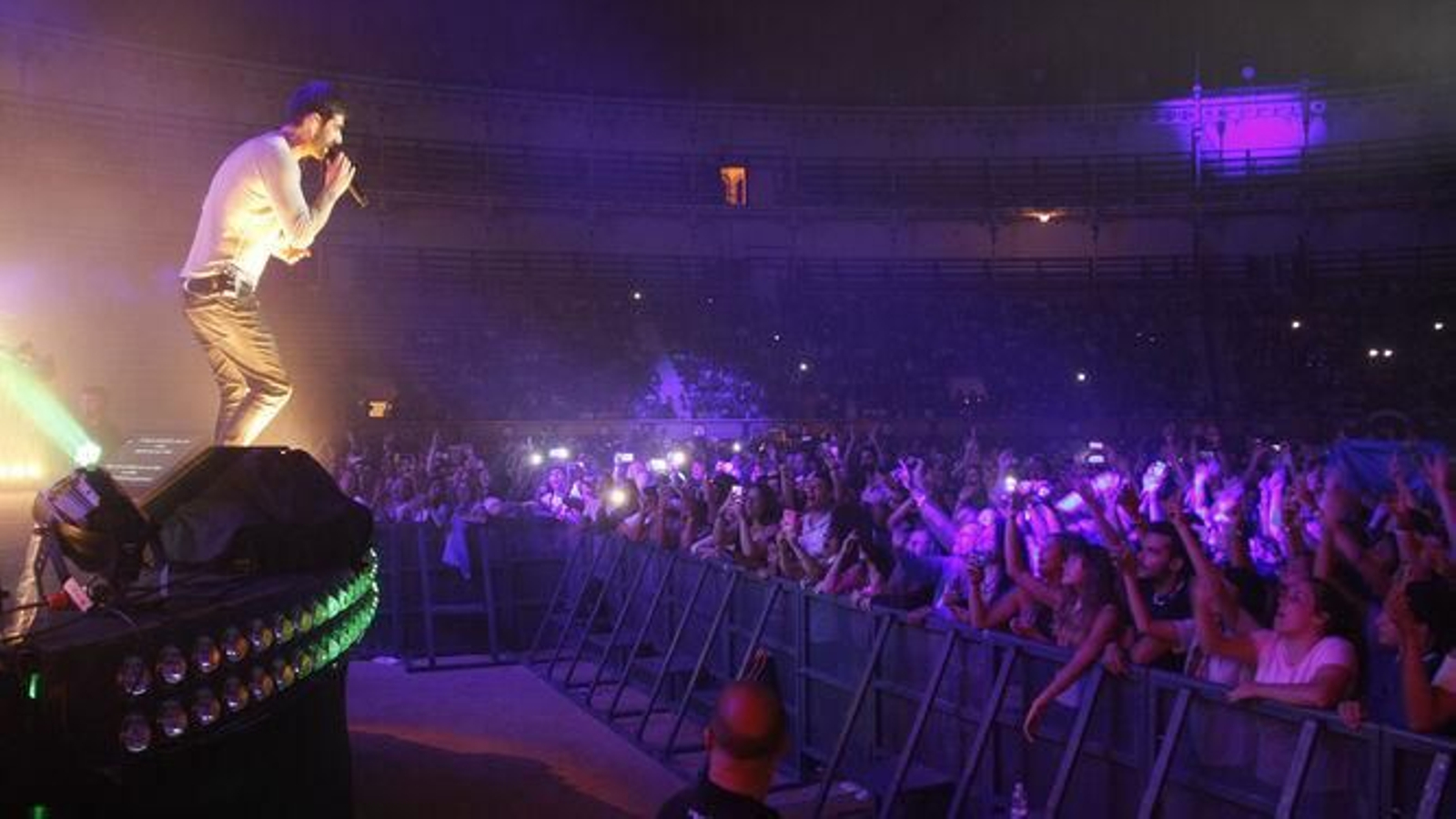 Melendi, en una imagen de su última actuación en El Puerto, en 2017.