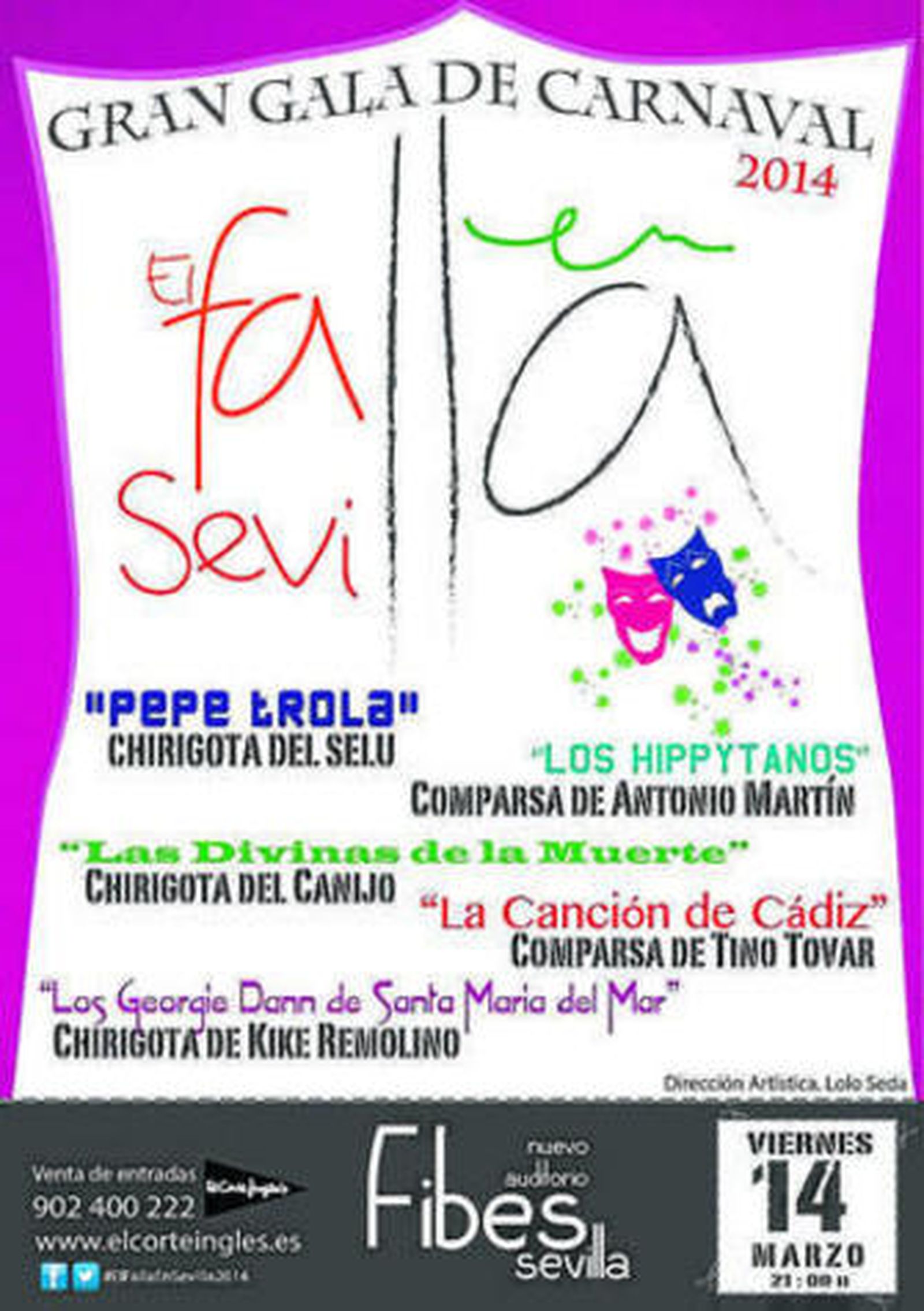 Cartel de la gala que tendrá lugar el viernes 14 de marzo en Sevilla.