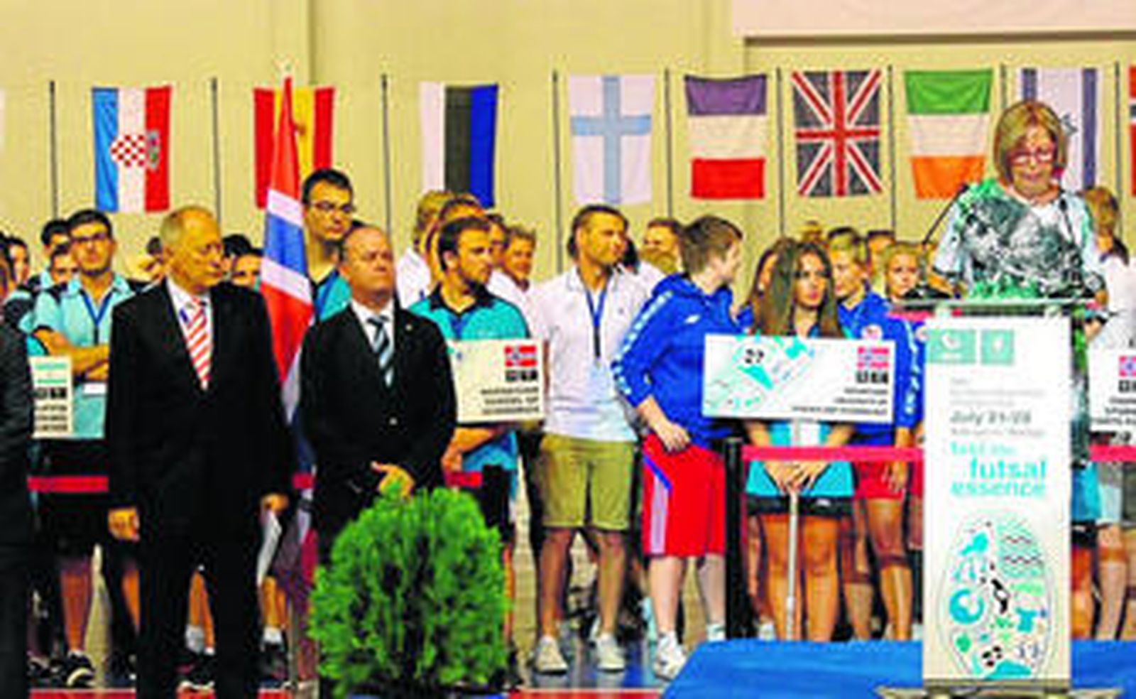 Un instante de la ceremonia de inauguración.