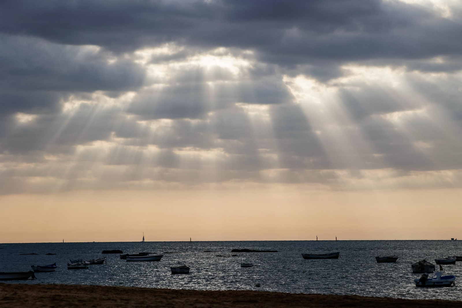 Día nublado en Sanlúcar de Barrameda.