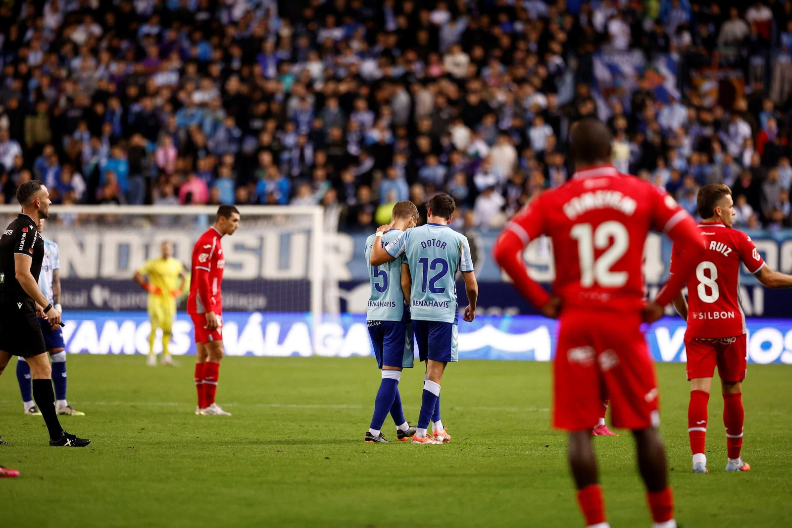 Las fotos del imponente ambiente en La Rosaleda en el Málaga - Córdoba CF