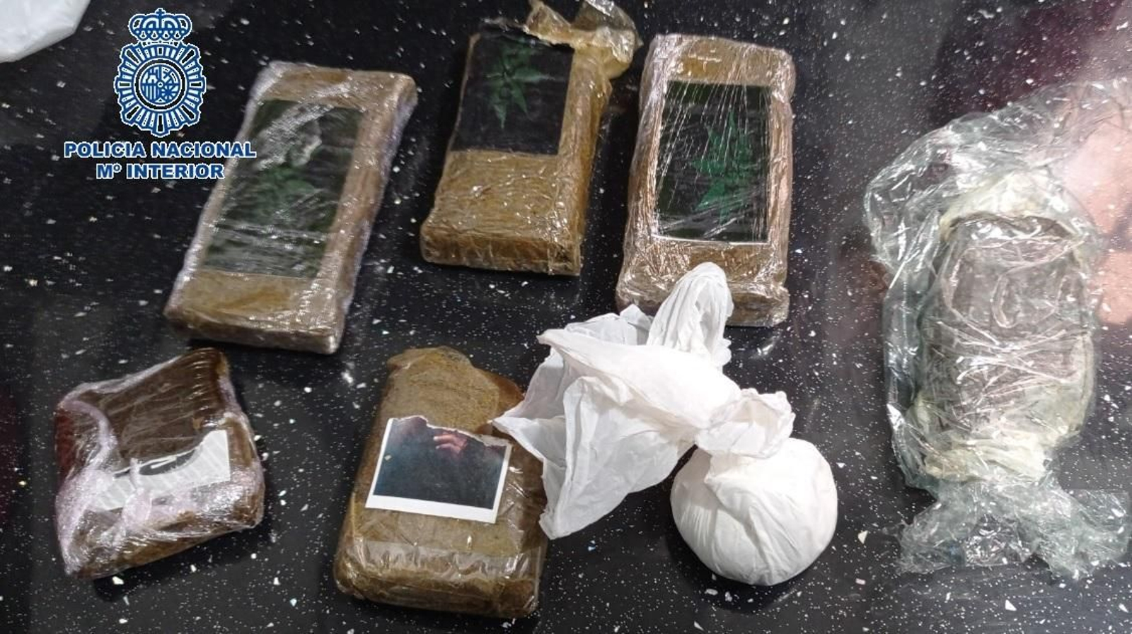 Sustancias estupefacientes incautadas.
