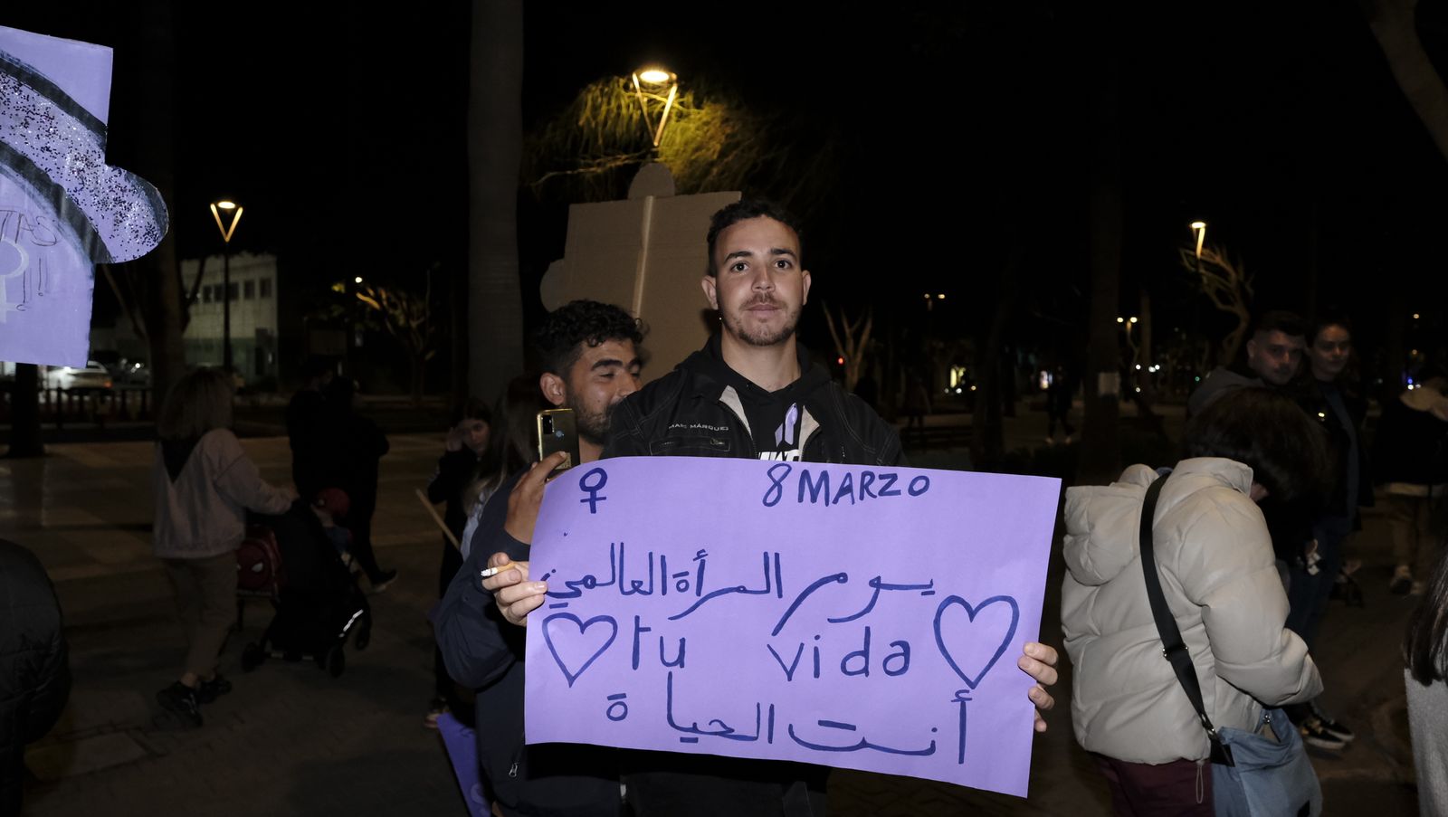 Imágenes de las manifestaciones por el Día de la Mujer en Almería