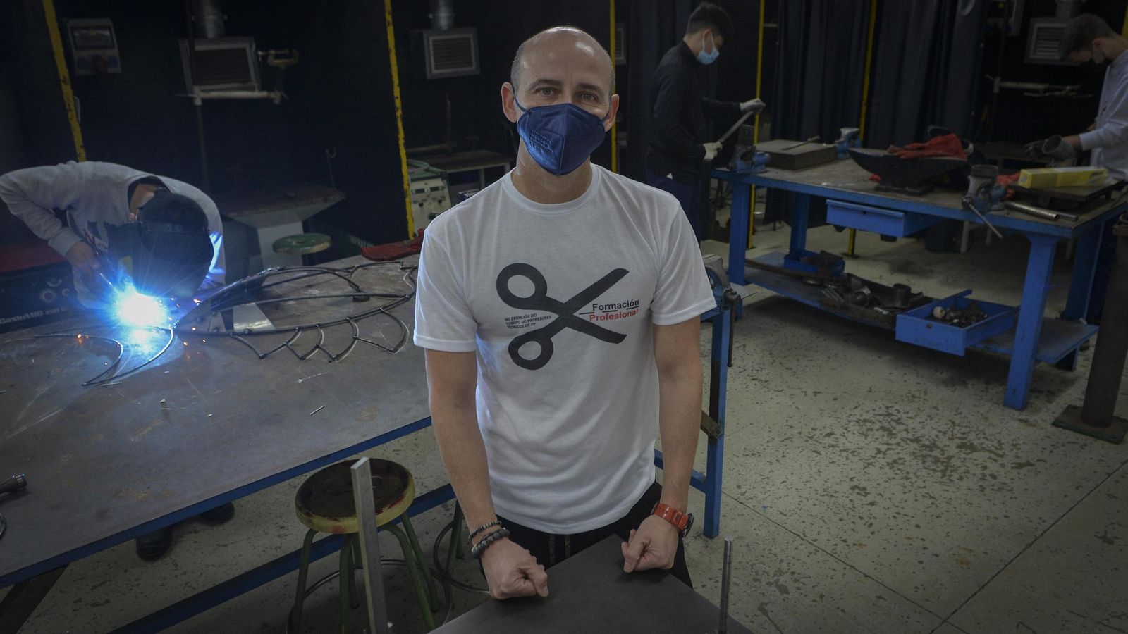 Manuel Flores, profesor de Soldadura.