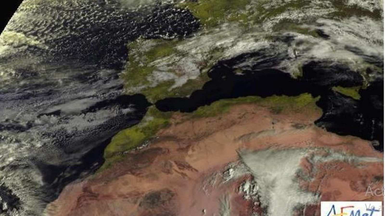 Imagen de satélite captada hoy.