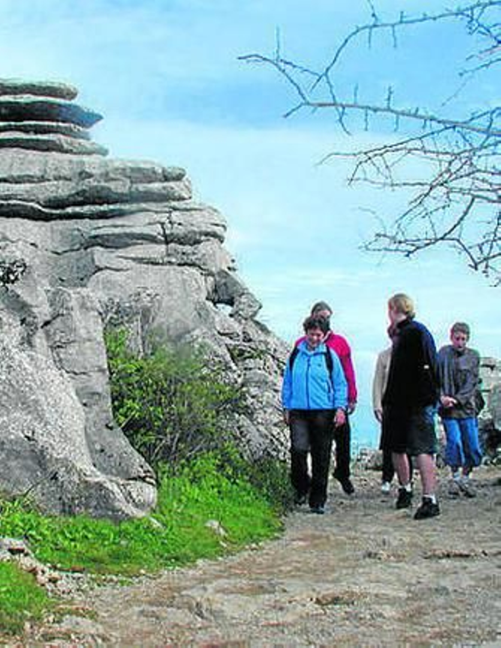Grupo de turistas en el Torcal.