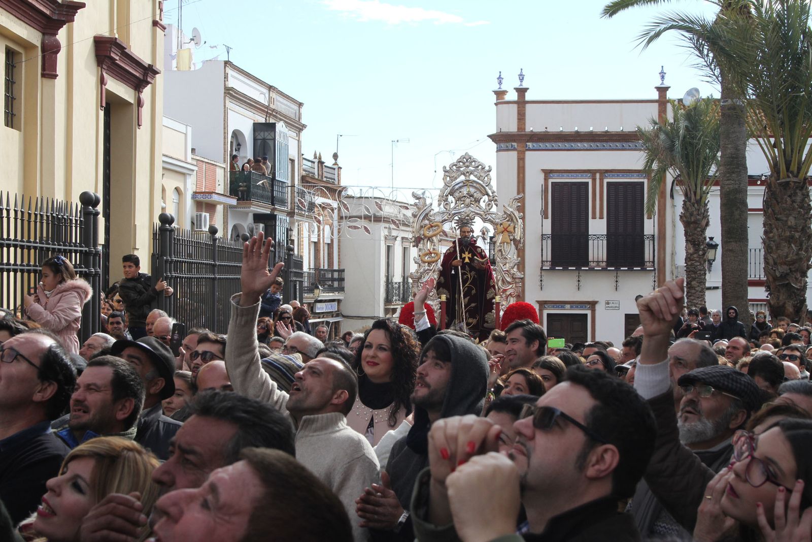 Imágenes de las tiradas en honor a San Antonio Abad en Trigueros