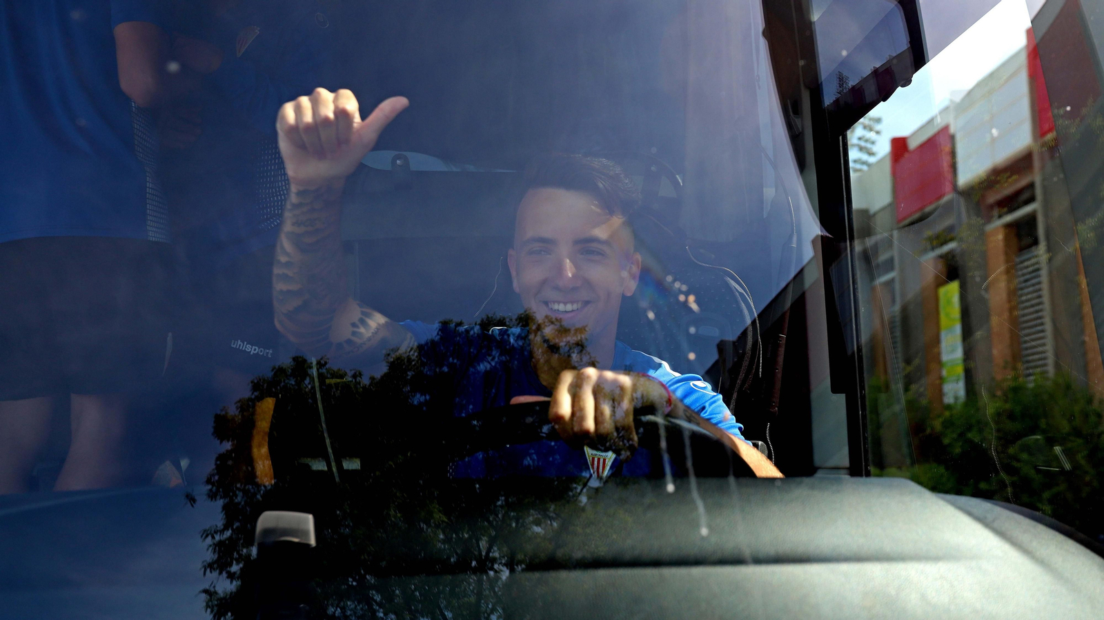 Fotos de la salida del Algeciras a la final del playoff de ascenso a Segunda