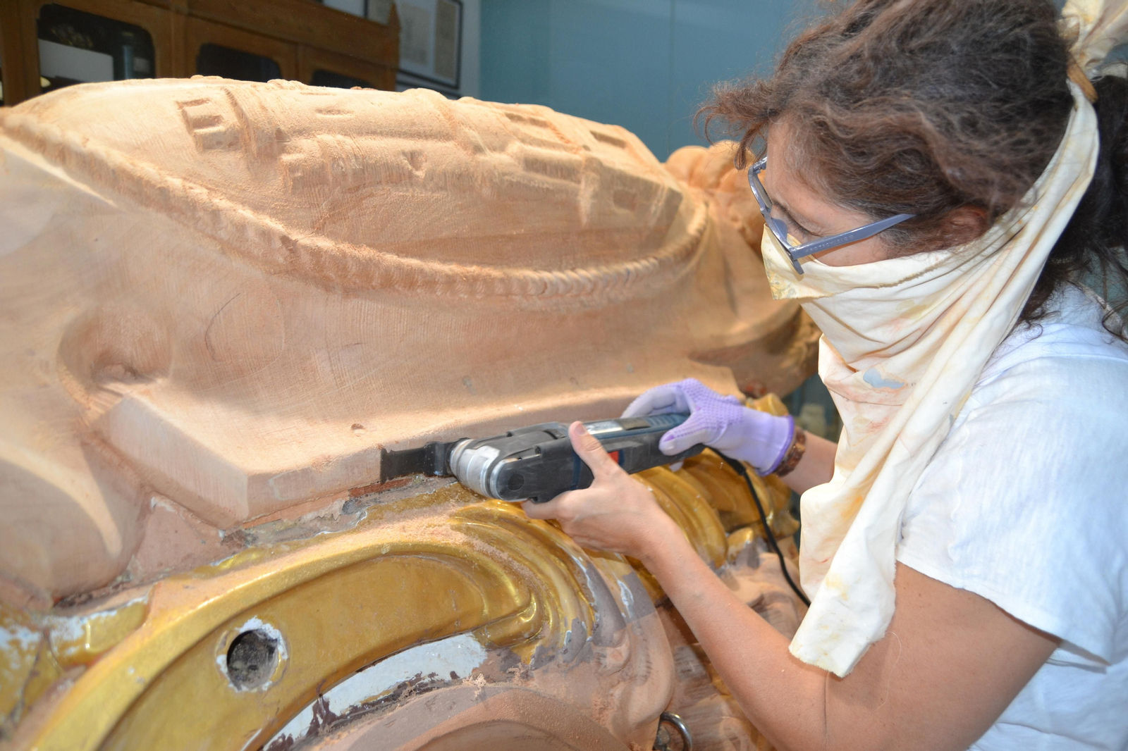 Así ha sido la restauración en Jerez de la diosa de Elcano