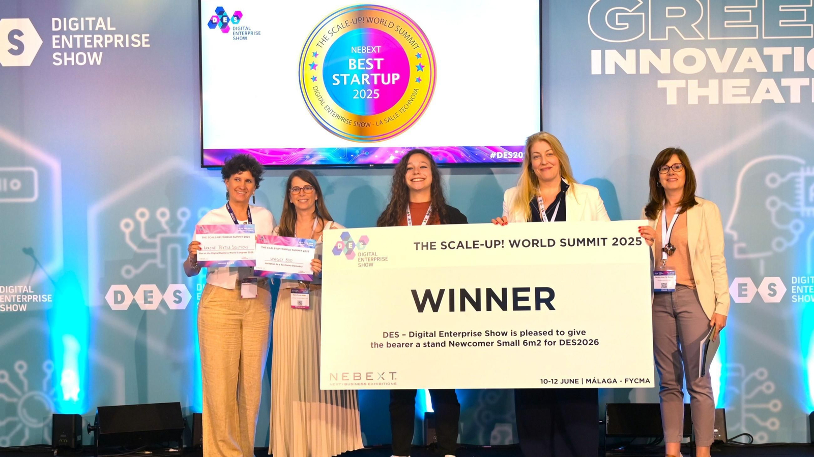 Los ganadores de The Scale Up!World Summit 2025, celebrado en el marco de DES2025