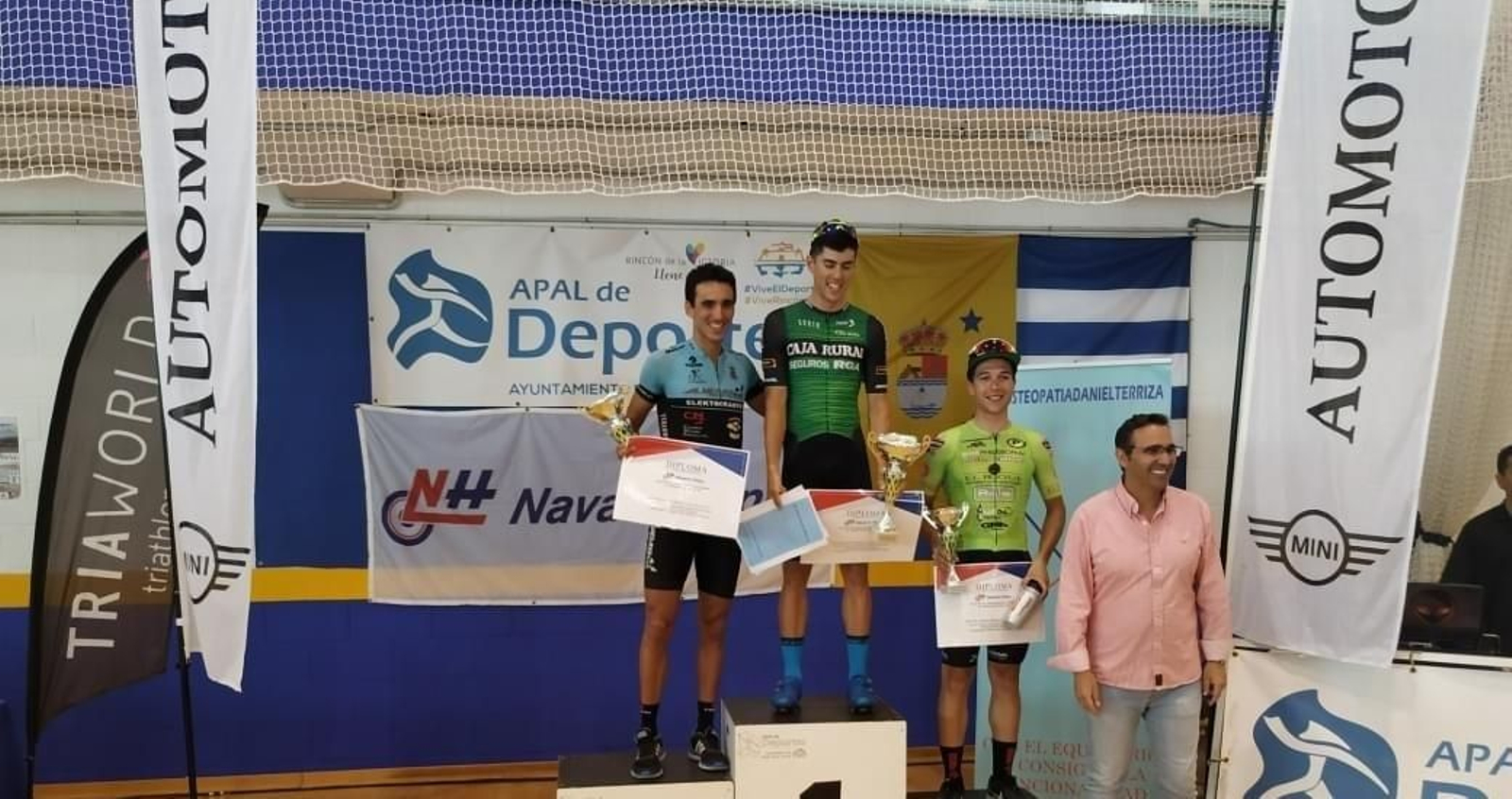 Podio de la prueba masculina. Podio de la prueba masculina.