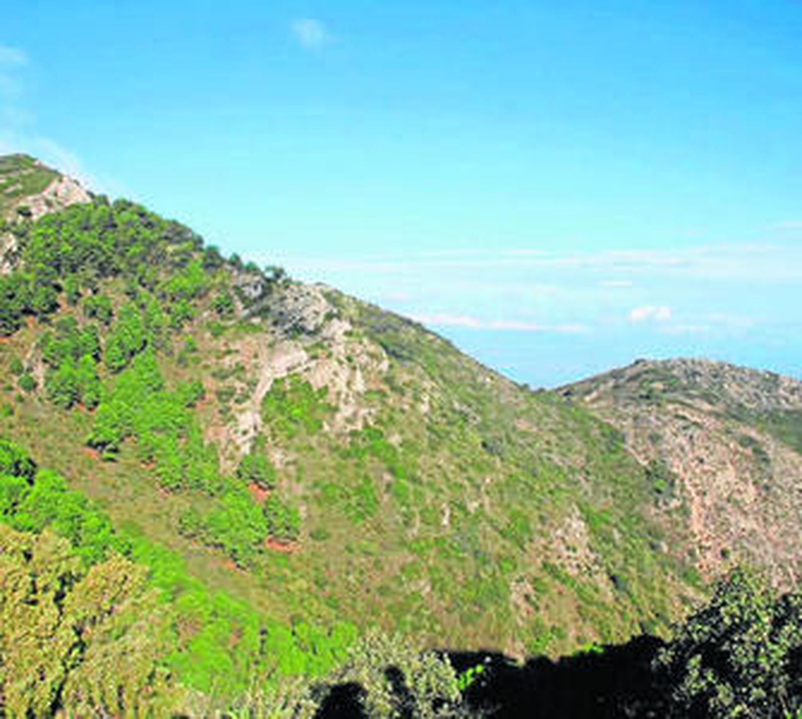 La sierra de Mijas.