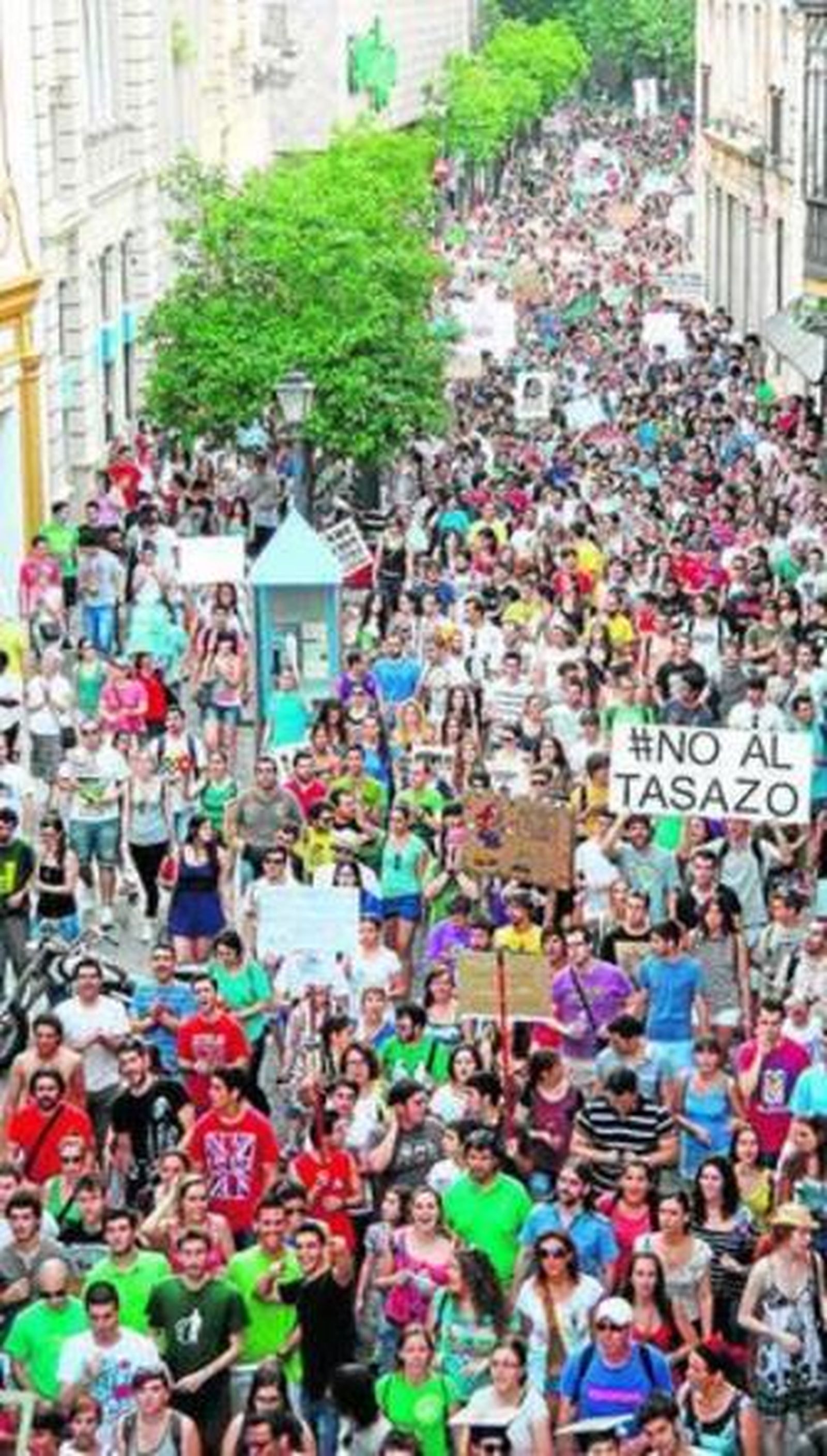 Manifestación durante el pasado fin de curso.
