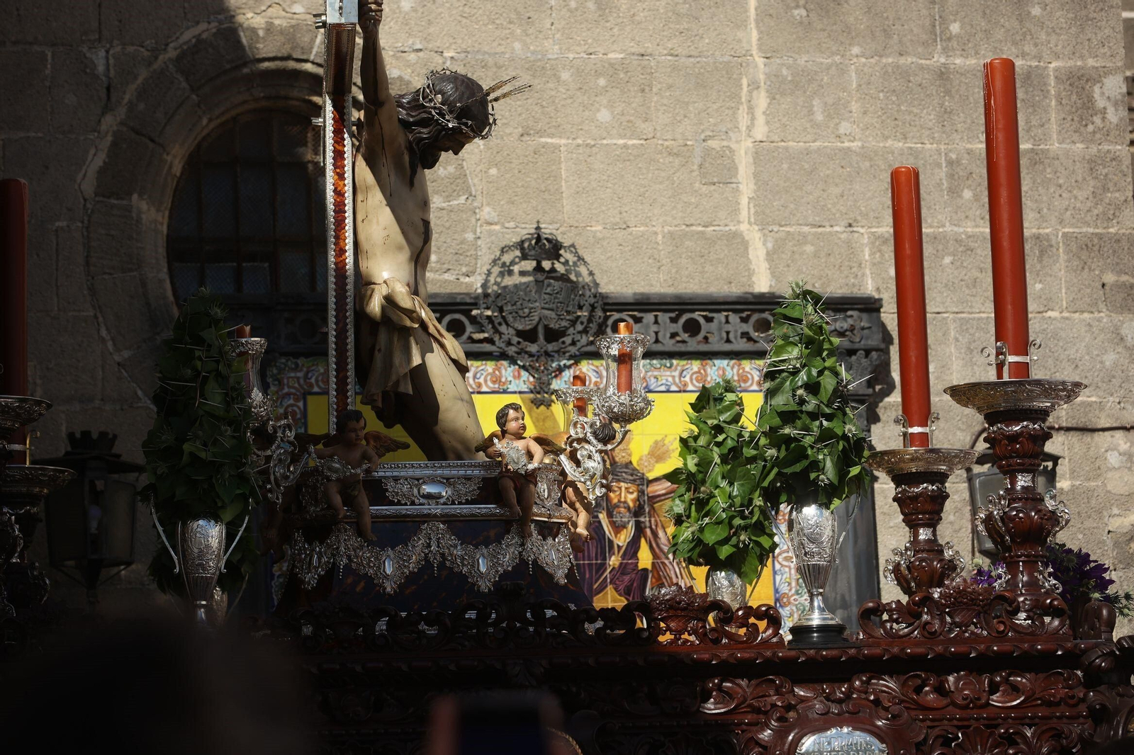 Miércoles Santo en Jerez: Las imágenes de la hermandad de las Tres Caídas.