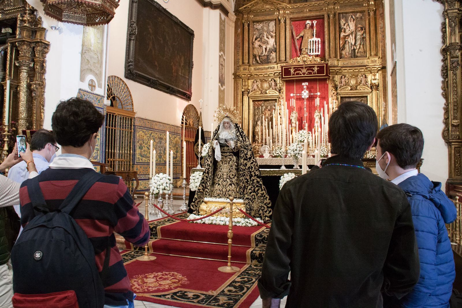 Insólita estampa de la Soledad de San Lorenzo en el inicio de sus cultos