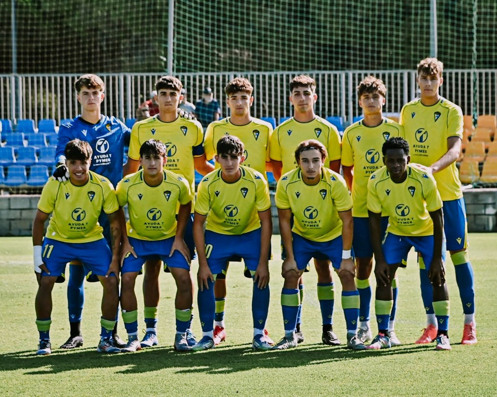 El once cadista en el 'bolo' contra el Conil hace pocos días.