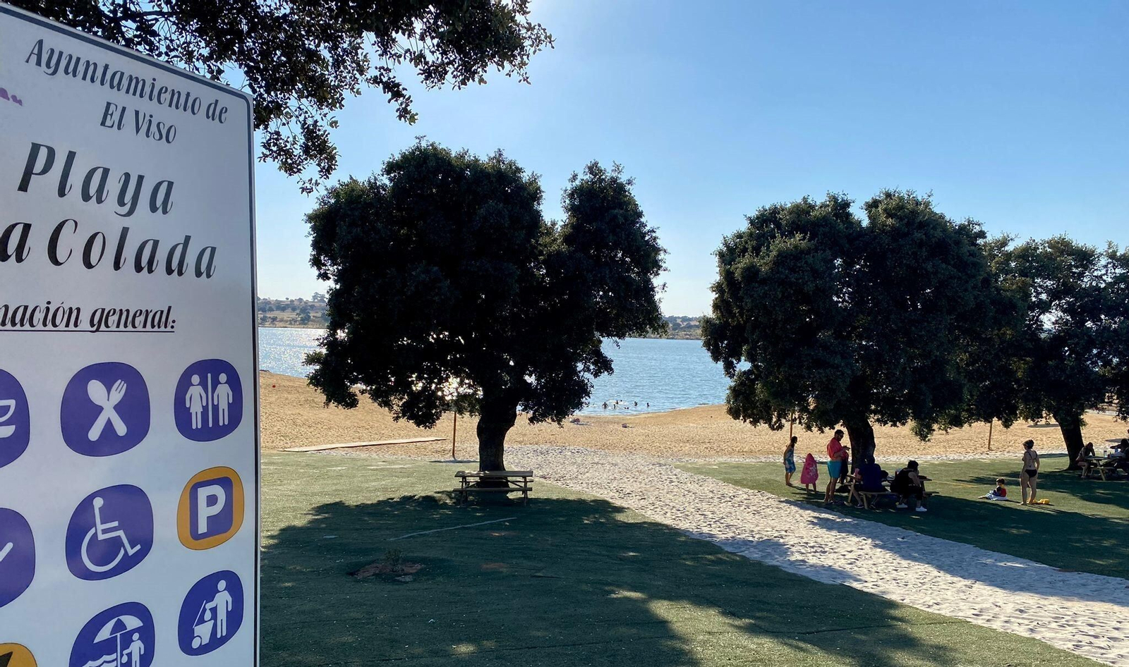 Acceso a la playa de La Colada, en El Viso.