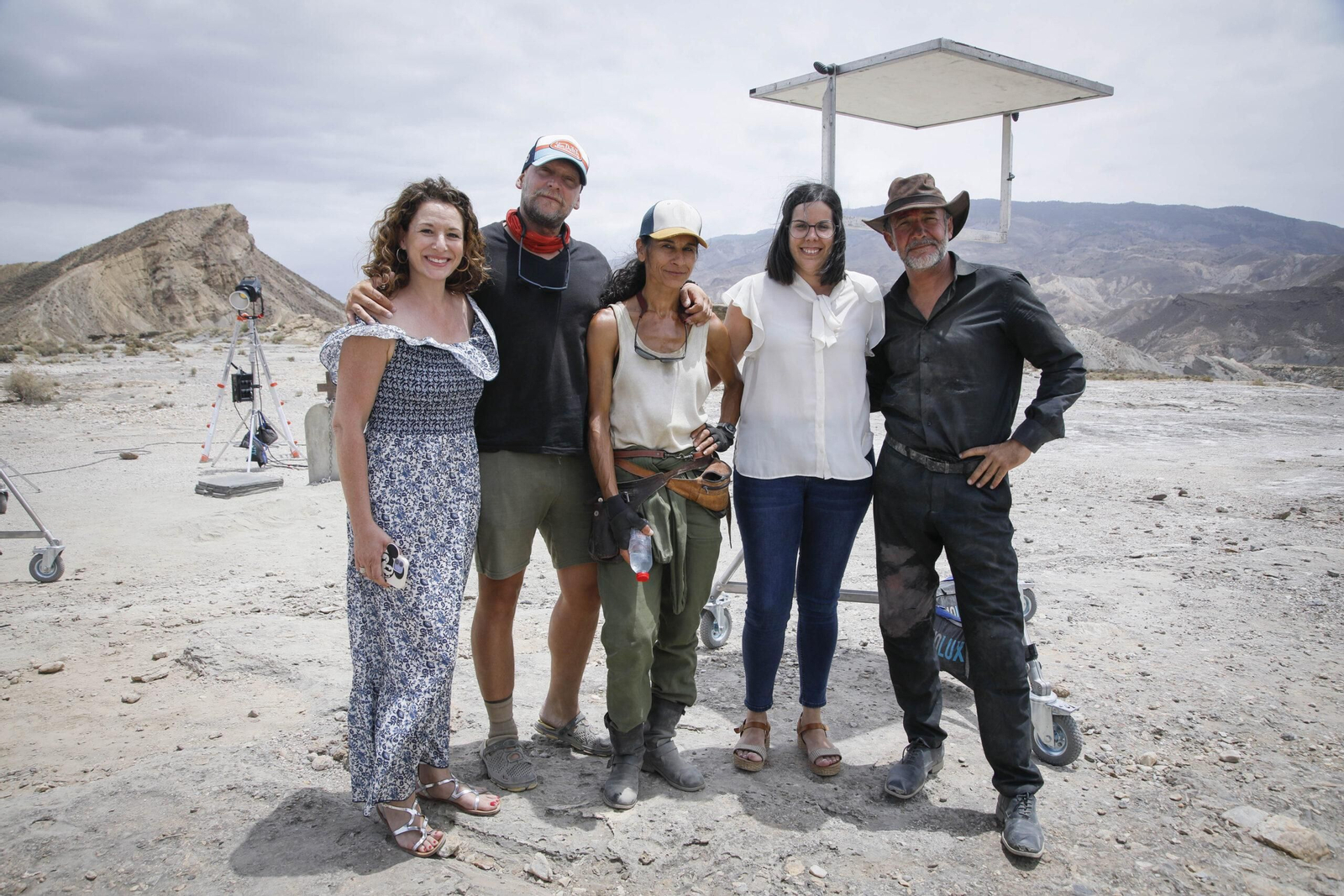 Almudena Morales durante la visita en Tabernas al rodaje de ‘Rabios@’.