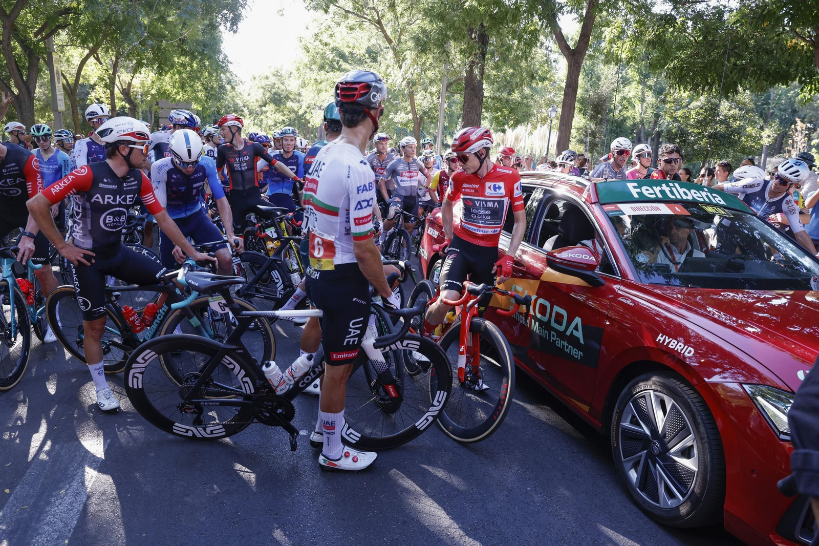 Las fotos de la protestas propalestinas que han obligado a cancelar la última etapa de la Vuelta a España