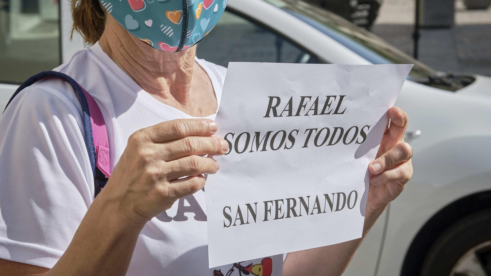 Concentración de apoyo a Rafael Vez, frente a la Catedral.
